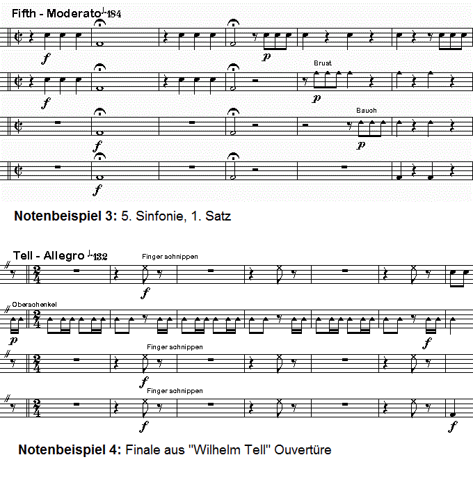 Body percussion classic Notenbeispiel 2